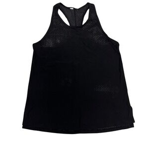 Women's Black‎ Athletic Mesh Racerback Tank Top Sz Small TAGS CUT OUT